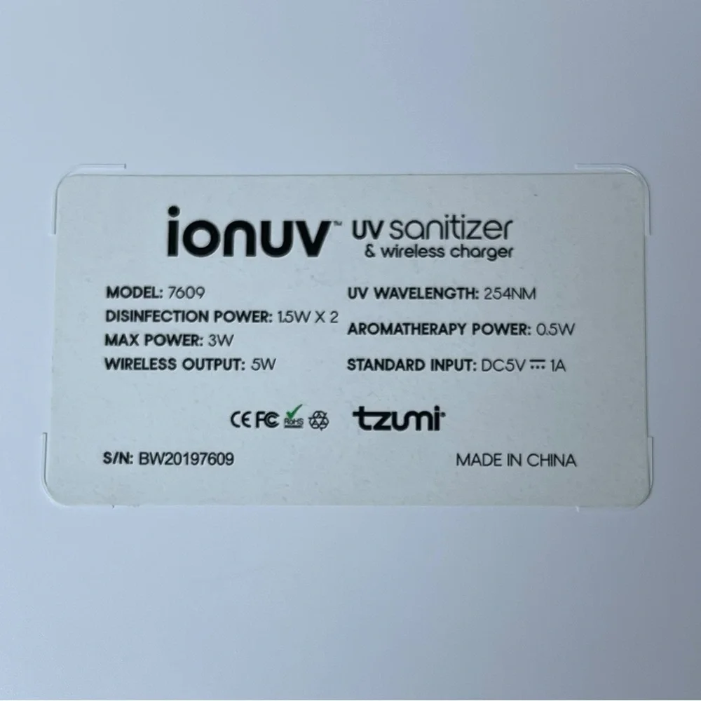IonUV UV Pro XL Phone Sanitizer Wireless Charger Aromatherapy Kills 99.9% Germs